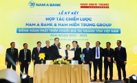 Nam A Bank hợp tác với Nam Miền Trung Group phát triển chuỗip/giá trị ngành Tôm Việt