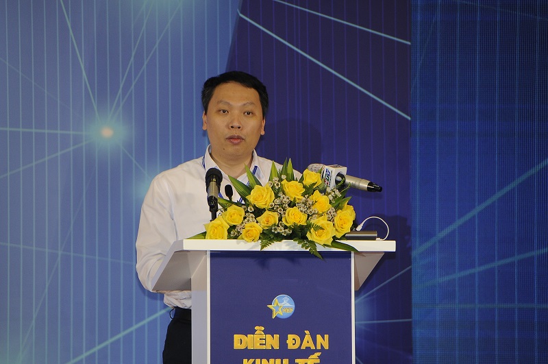 ông Nguyễn Huy Dũng – Thứ trưởng Bộ Thông tin Truyền thông phát biểu tại Diễn đàn - Ảnh: Đình Đại.