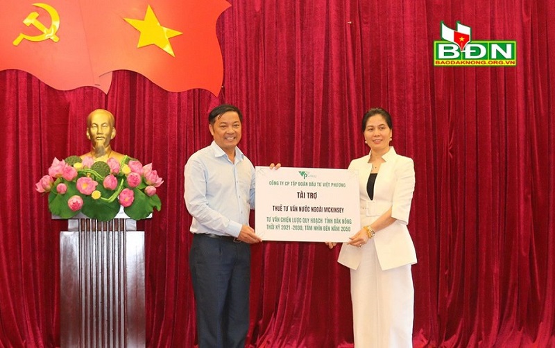 Công ty cổ phần Tập đoàn Việt Phương tài trợ tỉnh Đắk Nông 1,2 triệu USD thuê tư vấn nước ngoài về tư vấn chiến lược quy hoạch tỉnh - Ảnh: baodaknong.gov.vn.