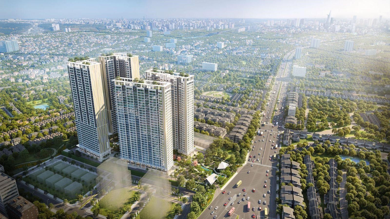 Mở rộng Quốc lộ 13 thúc đẩy dự án căn hộ tại Thuận An. (Ảnh: Phối cảnh dự án Lavita Thuan An - Hung Thinh Land).