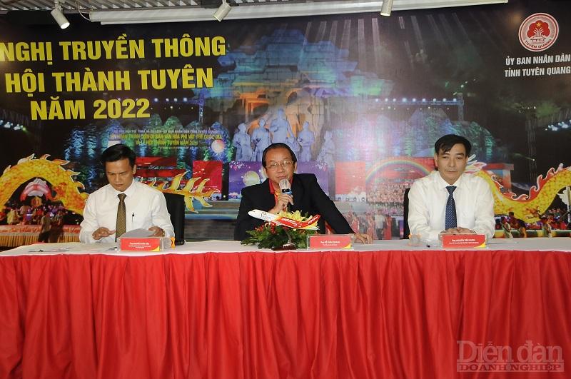 Chiều ngày 5/8, UBND tỉnh Tuyên Quang cho biết tại Hội nghị truyền thông về lễ hội Thành Tuyên năm 2022 - Ảnh: Đình Đại.