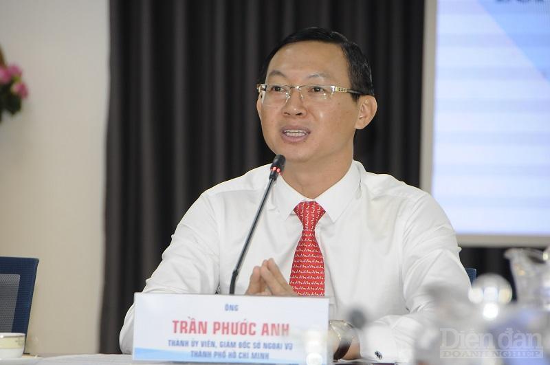 ông Trần Phước Anh – Giám đốc Sở Ngoại vụ TP.HCM phát biểu tại buổi họp báo - Ảnh: Đình Đại.
