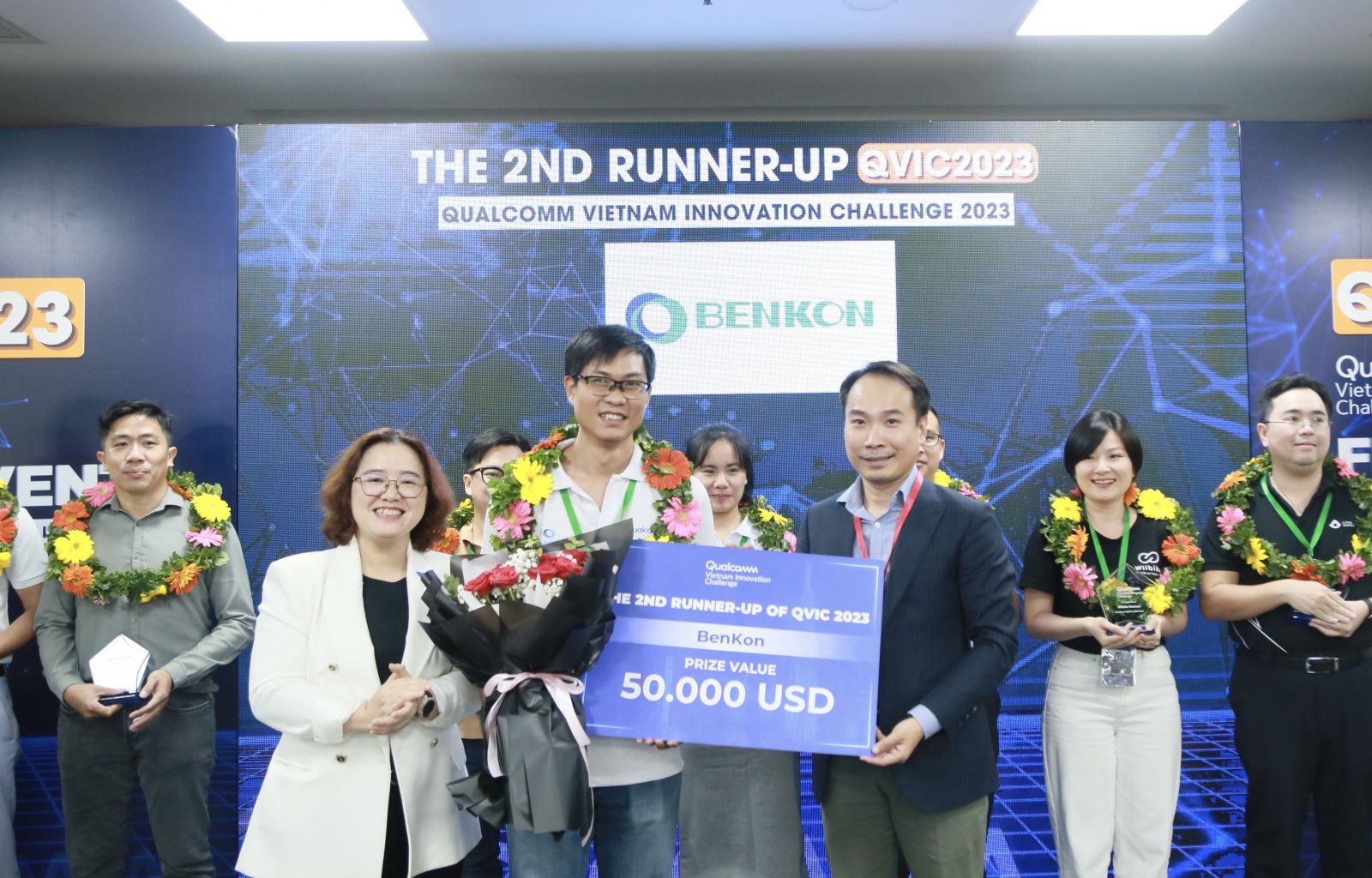 giải Ba, trị giá 50.000 USD được trao cho startup Benkon Corp, một startup về Giải pháp tiết kiệm năng lượng cho máy điều hòa không khí.