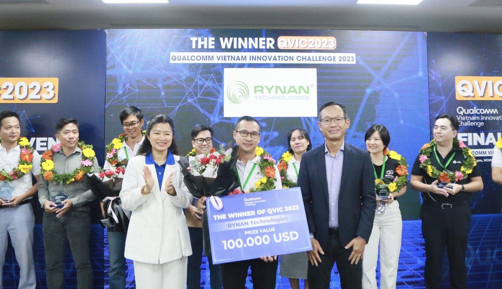 giải Nhất trị giá 100.000 USD được trao cho startup Công nghệ RYNAN.