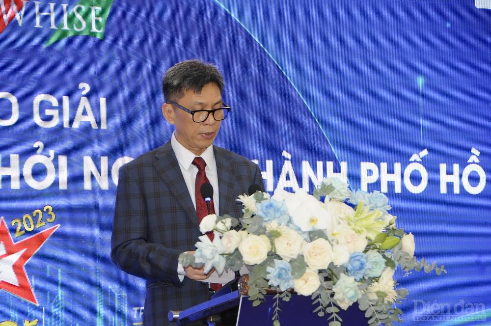 ông Nguyễn Việt Dũng – Giám đốc Sở Khoa học và Công nghệ TP.HCM phát biểu tại Lễ trao giải - Ảnh: Đình Đại.