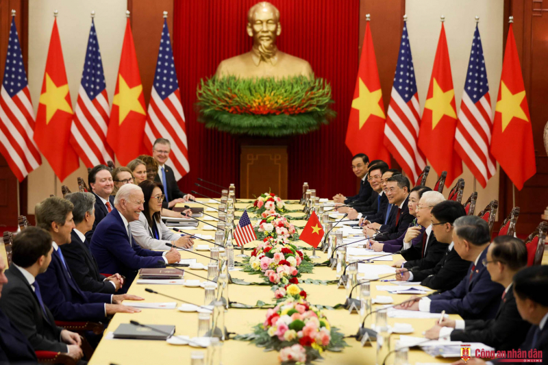 Việt Nam - Hoa Kỳ đã nâng tầm quan hệ lên đối tác chiến lược toàn diện.