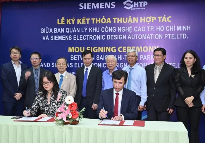 Ban quản lý Khu công nghệ cao TP.HCM (SHTP) và Công ty Siemens Electronic Design Automation (Siemens) đã ký kết hợp tác phát triển đào tạo nguồn nhân lực ngành công nghiệp vi mạch bán dẫn tại Việt Nam.