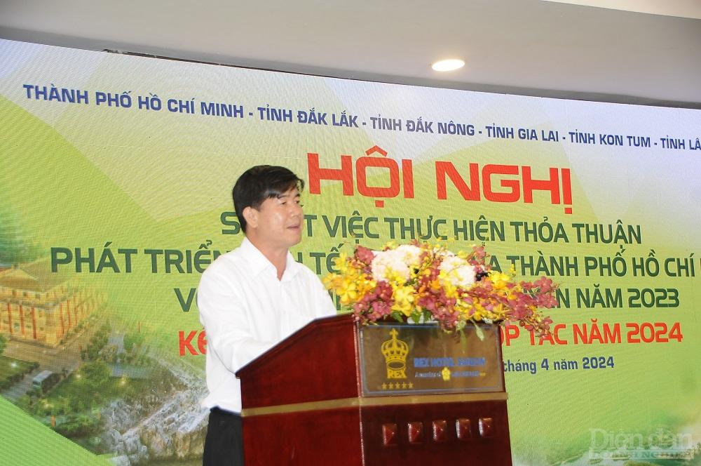 Ông Nguyễn Thiên Văn – Phó chủ tịch UBND tỉnh Đắk Lắk phát biểu tại Hội nghị.