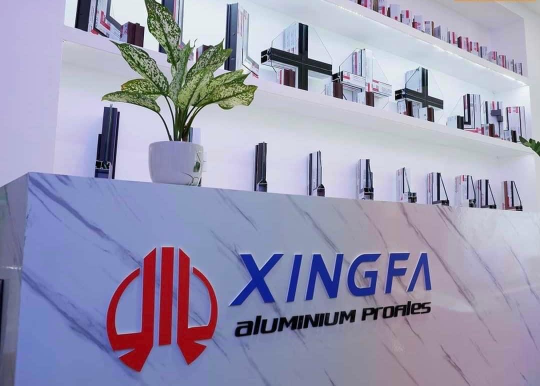 Logo thương hiệu nhôm Xingfa tem đỏ nhập khẩu Quảng Đông
