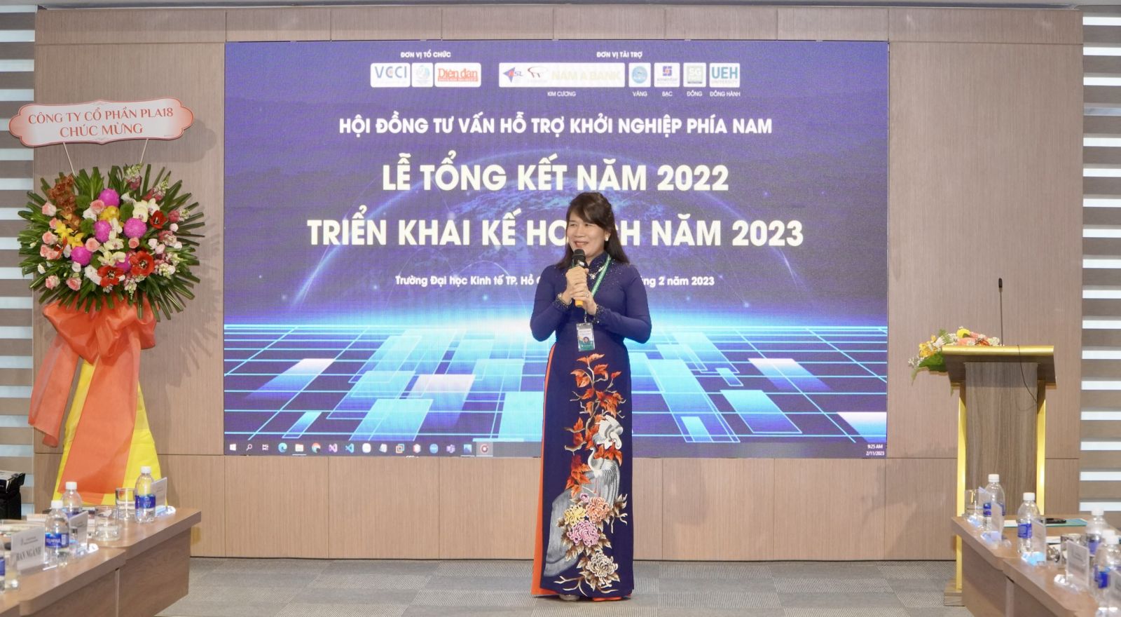 Bà Võ Thị Phương Lan – Chủ tịch Hội đồng Tư vấn và Hỗ trợ khởi nghiệp quốc gia phía Nam chia sẻ về những hoạt động của Hội đồng trong năm 2022.