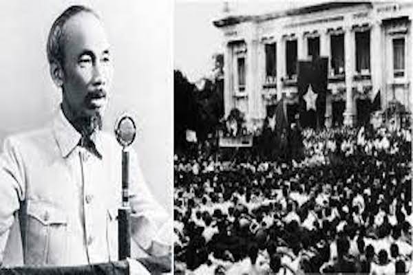 ngày 2/9/1945, tại Quảng trường Ba Đình (Hà Nội), Chủ tịch Hồ Chí Minh đã thay mặt Chính phủ lâm thời đọc Bản Tuyên ngôn Độc lập khai sinh nước Việt Nam Dân chủ Cộng hòa.