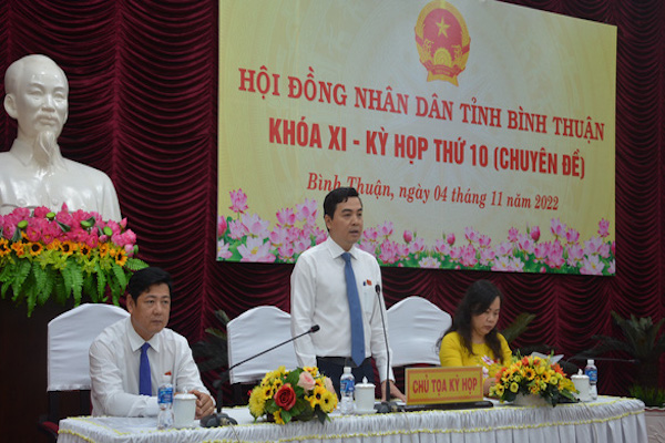 40/40 đại biểu đồng ý miễn nhiệm chức danh Chủ tịch UBND tỉnh Bình Thuận đối với ông Lê Tuấn Phong nhiệm kỳ 2021-2026