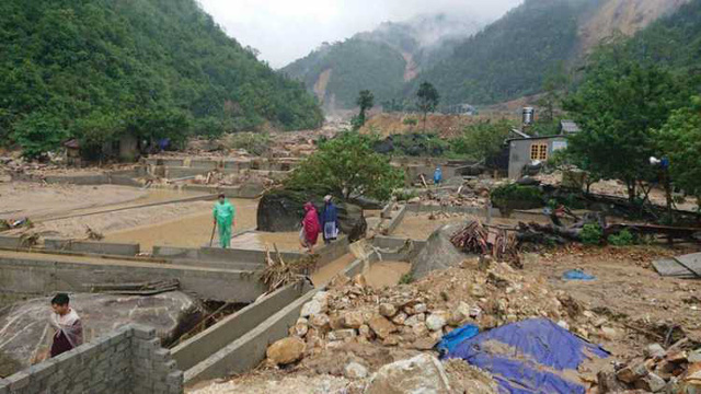 Một số hình trận lũ lũ kinh hoàng đã ập đến tỉnh Lai Châu ngày 24/6.