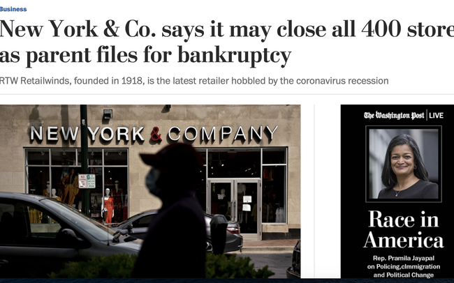 Bài báo về New York & Co trên Washington Post.