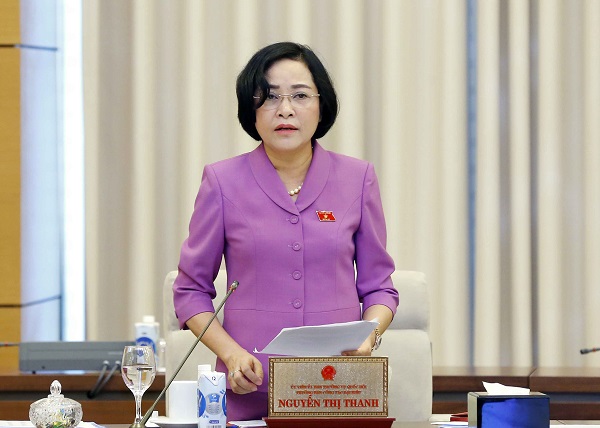 bà Nguyễn Thị Thanh – Trưởng Ban công tác đại biểu.