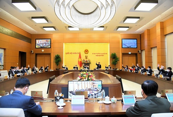 Ủy ban Thường vụ Quốc hội biểu quyết tán thành việc ban hành Nghị quyết giải thích khoản 1 Điều 289 của Bộ luật Hình sự năm 2015.