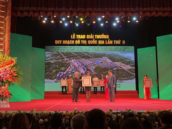 Dự án Khu đô thị Kim Chung- Di Trạch (Hinode Royal Park) được vinh danh tại buổi lễ trao giải thưởng.