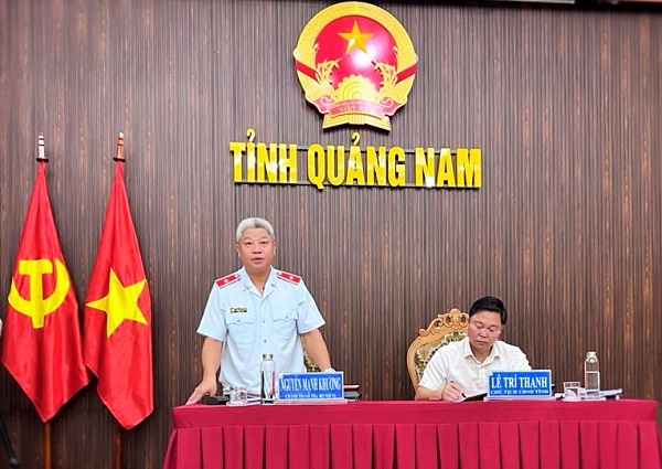Chánh Thanh tra Bộ Nội vụ Nguyễn Mạnh Khương phát biểu tại buổi công bố Quyết định.