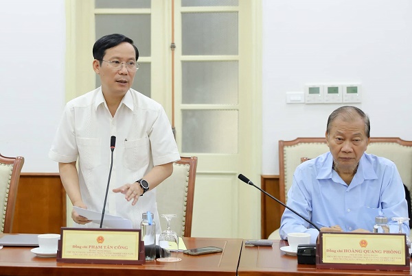 Chủ tịch VCCI Phạm Tấn Công. Ảnh: Nam Nguyễn