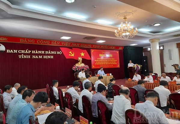 tỉnh uỷ Nam Định đã thực hiện các nhiệm vụ, giải pháp cụ thể trong Nghị quyết 09 thông qua các chương trình, kế hoạch. Ảnh: Nguyễn Việt