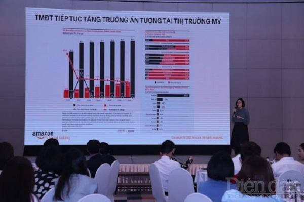 Bà Nguyễn Hoàng Việt Trang, Quản lý tài khoản cấp cao Amazon Global Selling Việt Nam. Ảnh: Nguyễn Việt