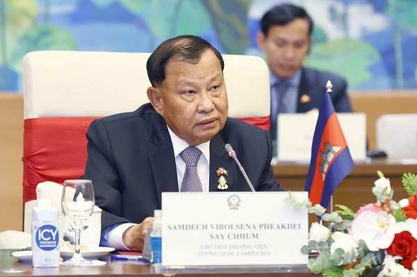 Chủ tịch Thượng viện Vương quốc Campuchia Samdech Say Chhum. Ảnh: Doãn Tấn