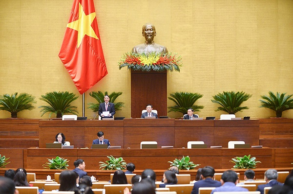Phó Chủ tịch Quốc hội Nguyễn Đức Hải điều hành Phiên họp. Ảnh: QH