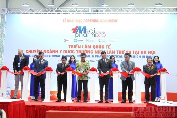 khai mạc Triển lãm Quốc tế chuyên ngành Y Dược lần thứ 28 - VIETNAM MEDI-PHARM EXPO NĂM 2022. Ảnh: Nguyễn Việt