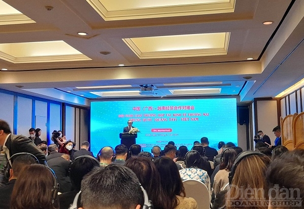 Hội nghị giao thương hợp tác kinh tế thương mại Quảng Tây (Trung Quốc)-Việt Nam. Ảnh: Nguyễn Việt
