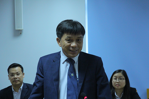 ông Lương Hồng Khanh – Phó Tổng Giám đốc VNPT-VinaPhone phát biểu tại lễ ký kết.