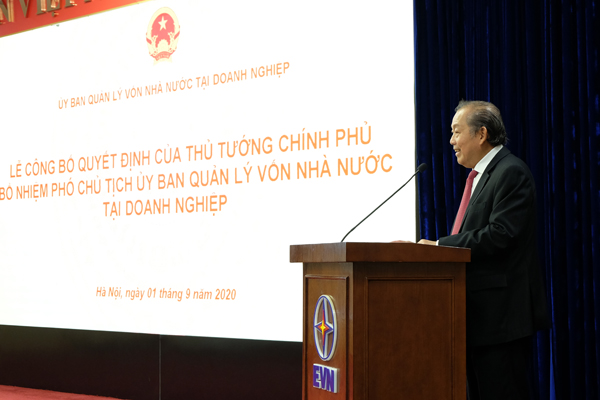 Phó Thủ tướng Trương Hòa Bình phát biểu tại buổi lễ.