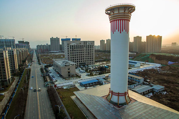 Cỗ máy lọc không khí lớn nhất thế giới ở Tây An, Trung Quốc.