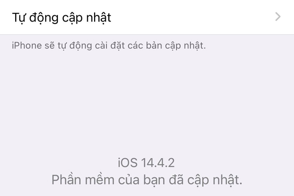 Người dùng Việt Nam cũng đã nhận được bản cập nhật iOS 14.4.2 