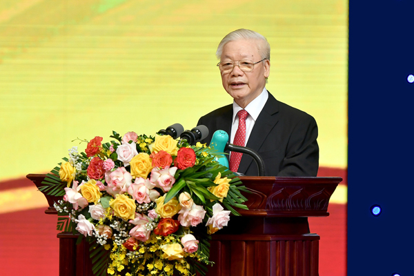 Tổng Bí thư Nguyễn Phú Trọng tham dự và phát biểu chỉ đạo về định hướng phát triển để ngành ngân hàng