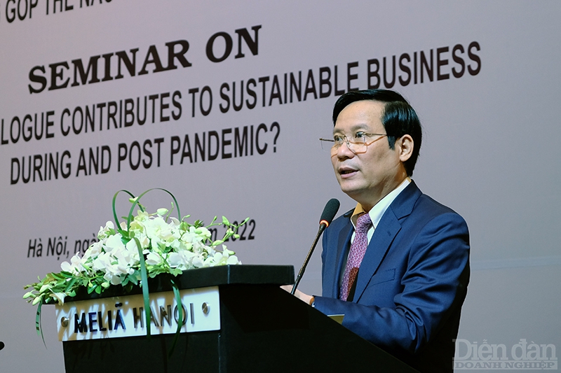 Chủ tịch VCCI phát biểu tại Hội thảo (Ảnh: Nguyễn Long).