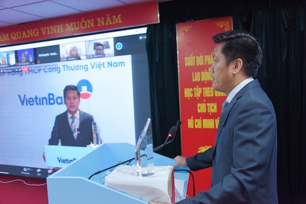 Ông Lê Duy Hải – Giám đốc Khối KHDN VietinBank phát biểu tại buổi Lễ