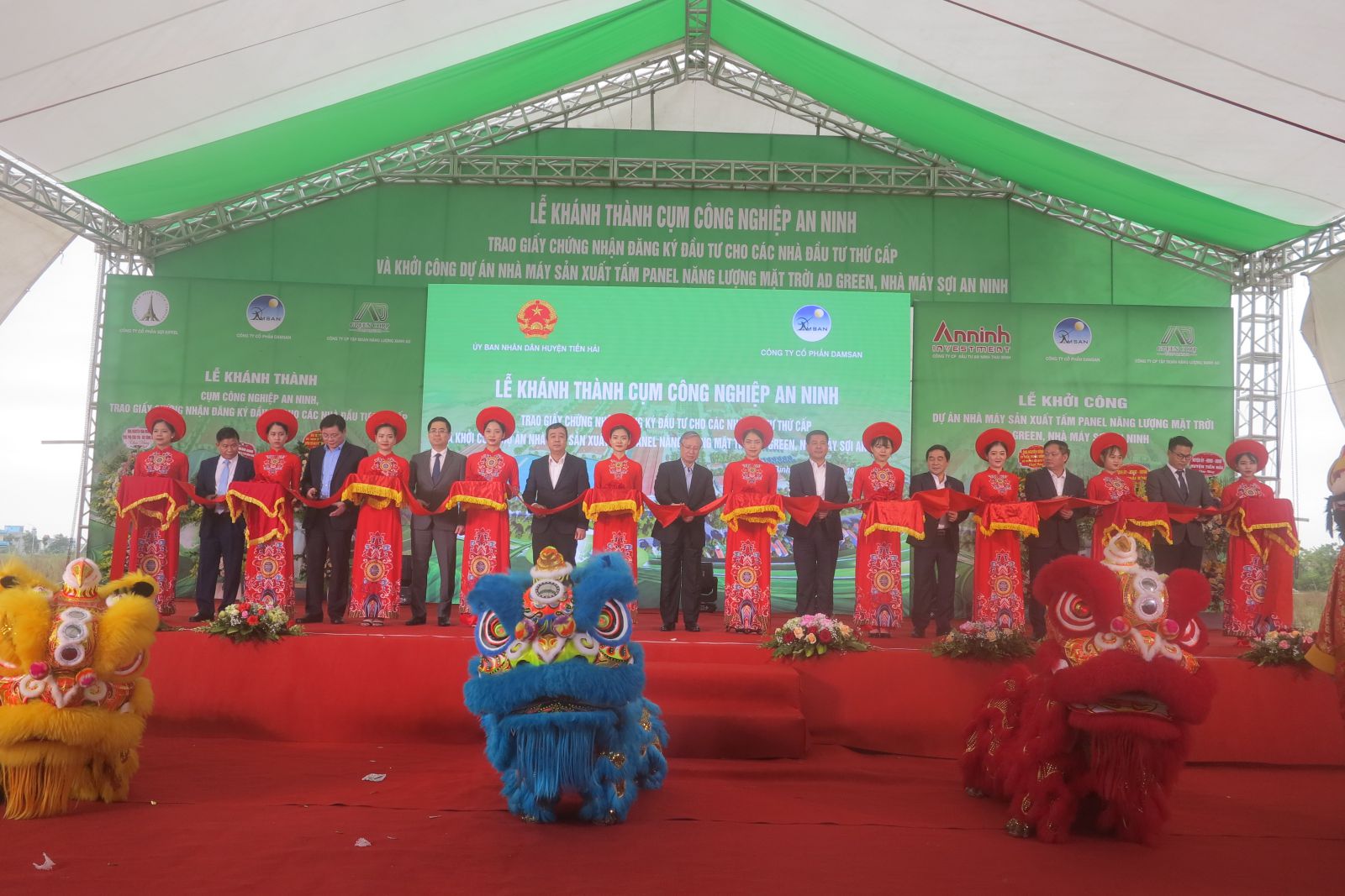 Lễ khánh thành cụm công nghiệp An Ninh, huyện Tiền Hải, tỉnh Thái Bình