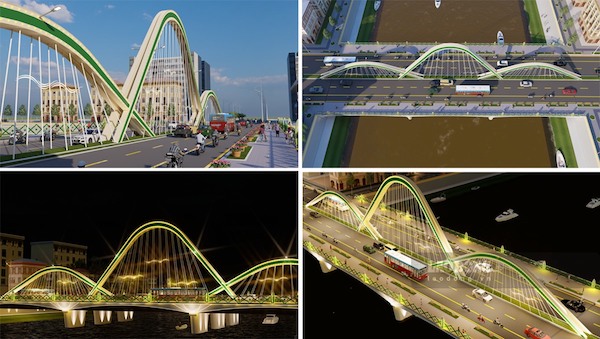 Cầu Thanh Bình được kỳ vọng là điểm nhấn về kiến trúc của TP.Điện Biên Phủ. 