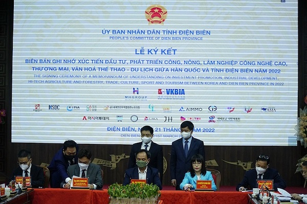 Lễ ký kết biên bản ghi nhớ hợp tác giữa các doanh nghiệp Hàn Quốc với ngành nông nghiệp Điện Biên 