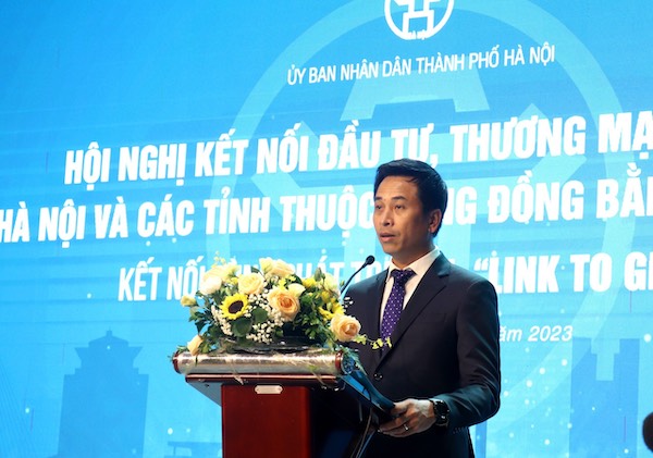 ông Nguyễn Ánh Dương, Giám đốc Trung tâm Xúc tiến Đầu tư, Thương mại, Du lịch thành phố Hà Nội (HPA) phát biểu khai mạc.