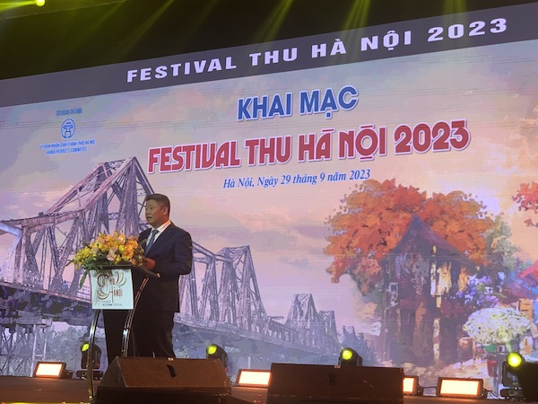 ông Nguyễn Mạnh Quyền, Phó Chủ tịch UBND Thành phố Hà Nội phát biểu khai mạc
