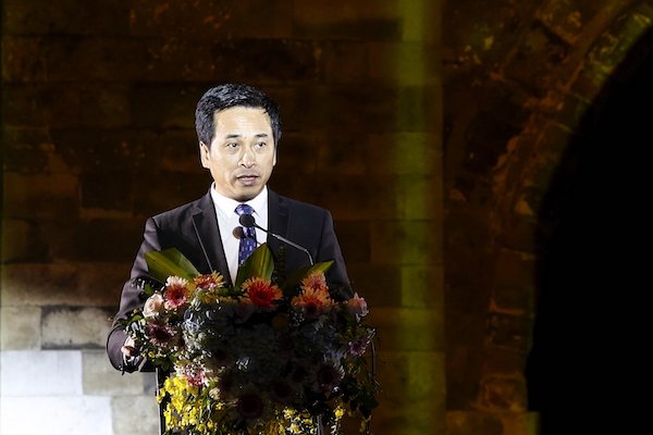Ông Nguyễn Ánh Dương, Giám đốc Trung tâm Xúc tiến, Đầu tư, Thương mại, Du lịch Thành phố Hà Nội (HPA) phát biểu tại Lễ khai mạc 