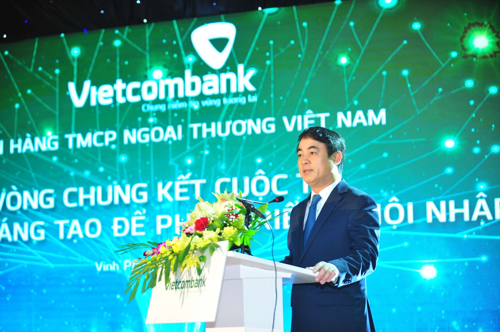 Ông Nghiêm Xuân Thành – Chủ tịch HĐQT, Chủ tịch Hội đồng KH&CN Vietcombank, Trưởng Ban Tổ chức phát biểu tổng kết Cuộc thi
