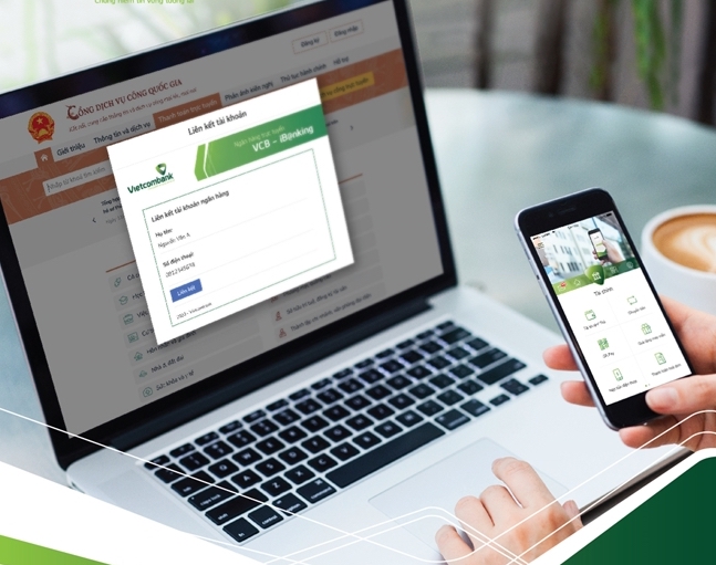 Vietcombank là ngân hàng đầu tiên triển khai thanh toán trực tuyến với Cổng Dịch vụ công Quốc gia