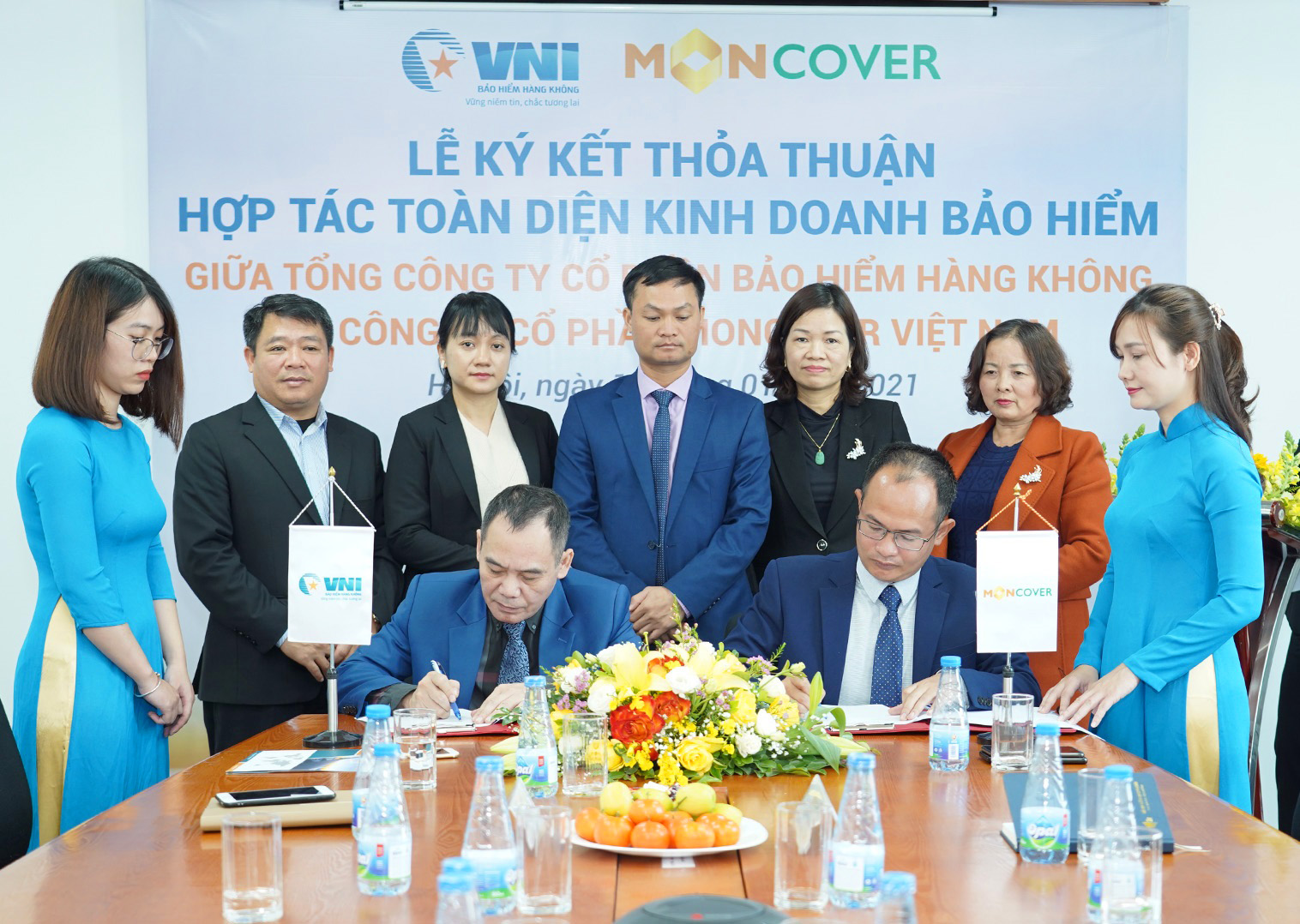 Tổng Công ty Cổ phần Bảo hiểm Hàng không (VNI) và Công ty Cổ phần MONCOVER Việt Nam (MONCOVER) đã ký kết thỏa thuận hợp tác toàn diện kinh doanh bảo hiểm.