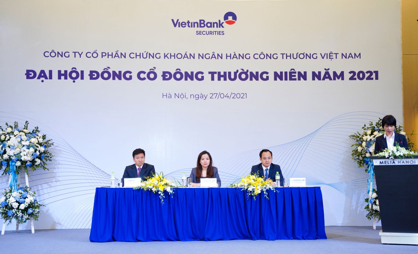 Toàn cảnh phiên họp ĐHĐCĐ thường niên năm 2021 VietinBank Securities