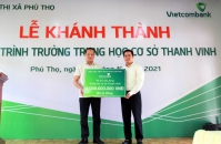 Vietcombank ủng hộ 3 tỷ đồng xây dựng nhà lớp học ở Phú Thọ