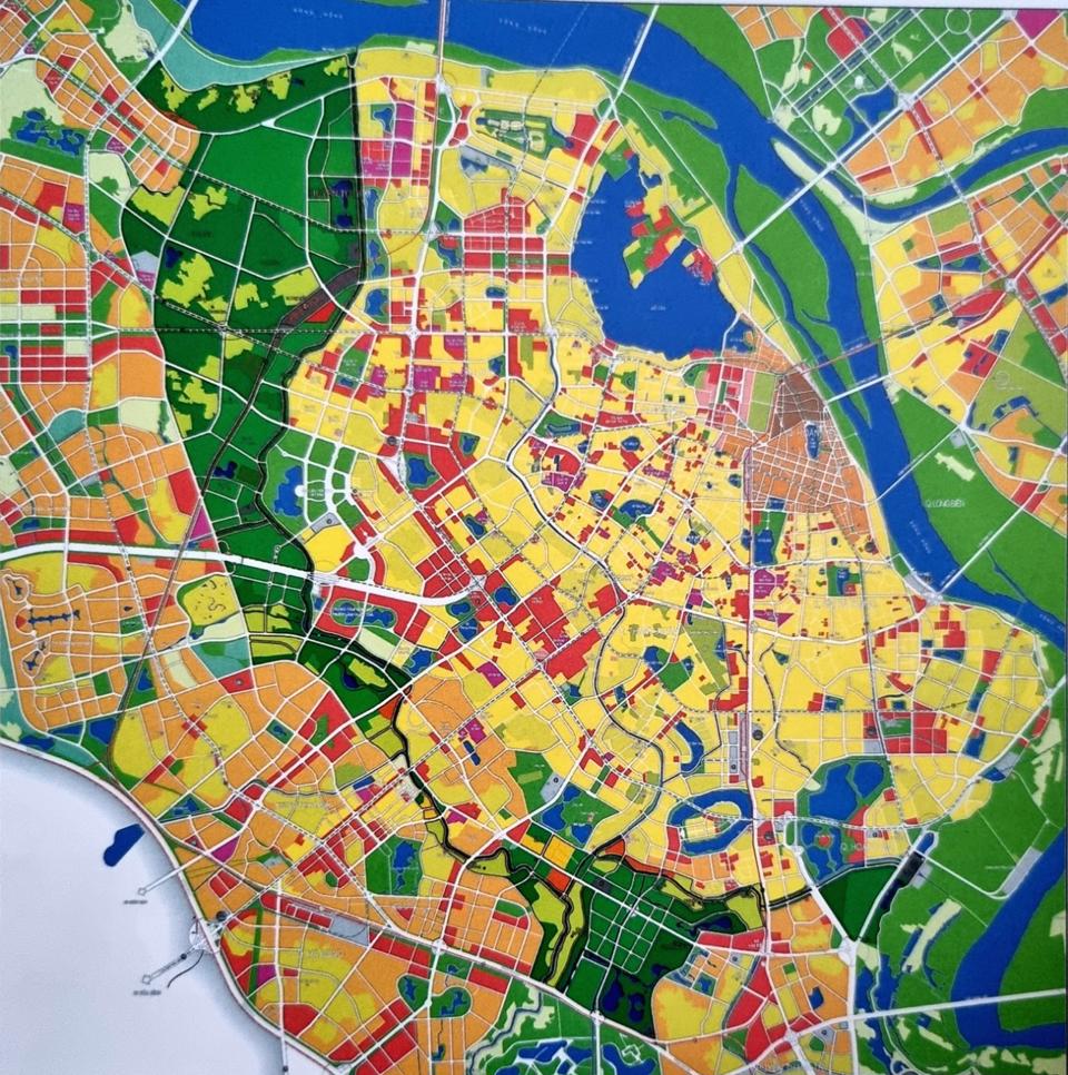 Định hướng quy hoạch Vành đai xanh sông Nhuệ trong Quy hoạch chung xây dựng Thủ đô đến năm 2030, tầm nhìn đến năm 2050 (Ảnh: Internet)