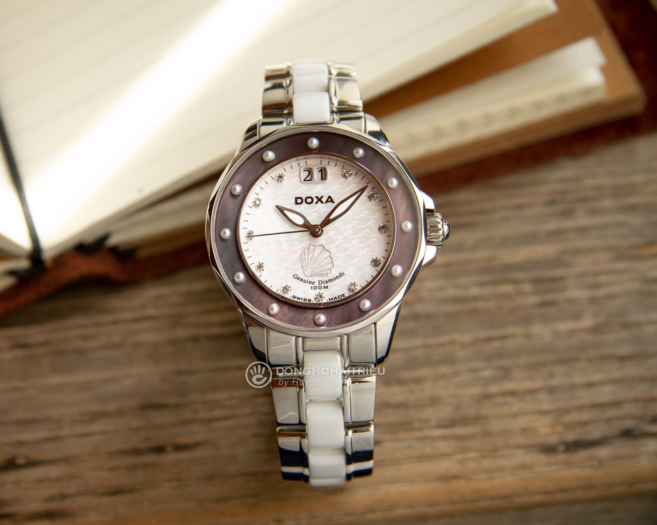 Đồng hồ kim cương nữ của Doxa cam kết chất lượng kim cương thật, đạt chuẩn quốc tế