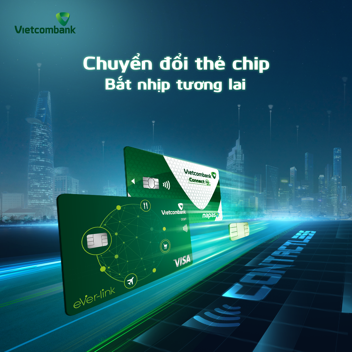Thẻ Vietcombank công nghệ Chip contactless mang lại sự tiện lợi vô song với khả năng thanh toán chỉ bằng một chạm nhẹ. Điều này không chỉ giảm thời gian giao dịch và còn tạo ra một phong cách thanh toán hiện đại và nhanh chóng.